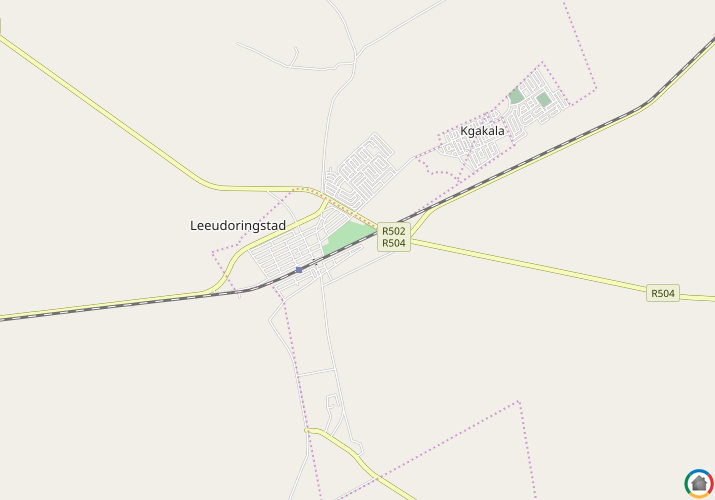 Map location of Leeudoringstad